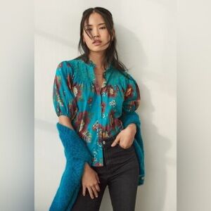 FARM Rio for Anthropologie | Giustina Lace Blouse